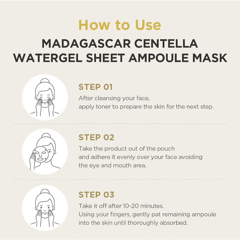 SKIN1004 Madagascar Centella Watergel Sheet Ampoule Mask – Image 7
